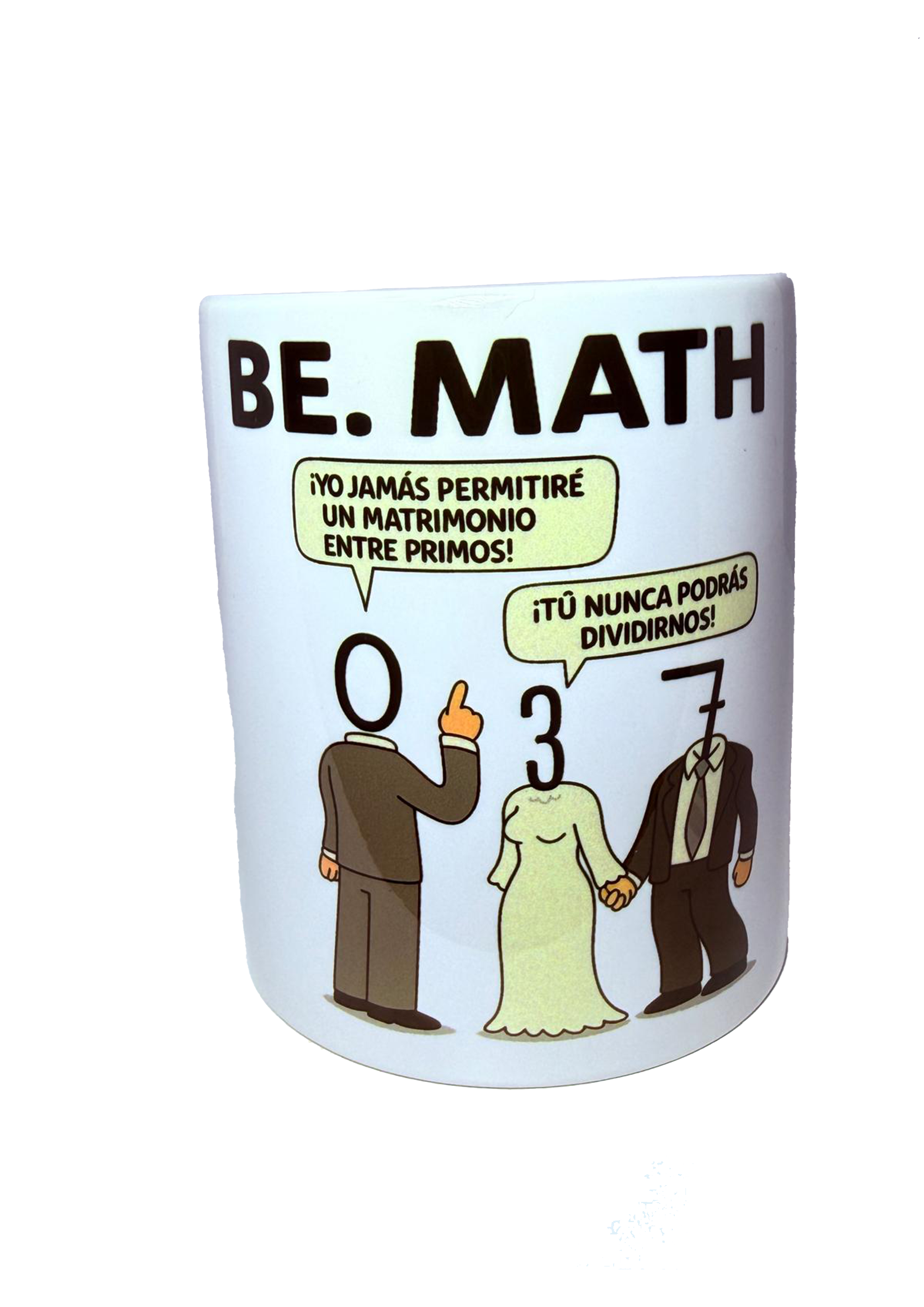 Taza “BE. MATH – Chistecito Matemático” 🧮