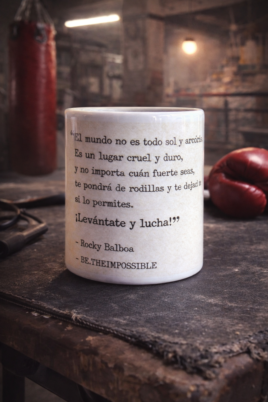 Taza inspirada en Rocky Balboa 🥊