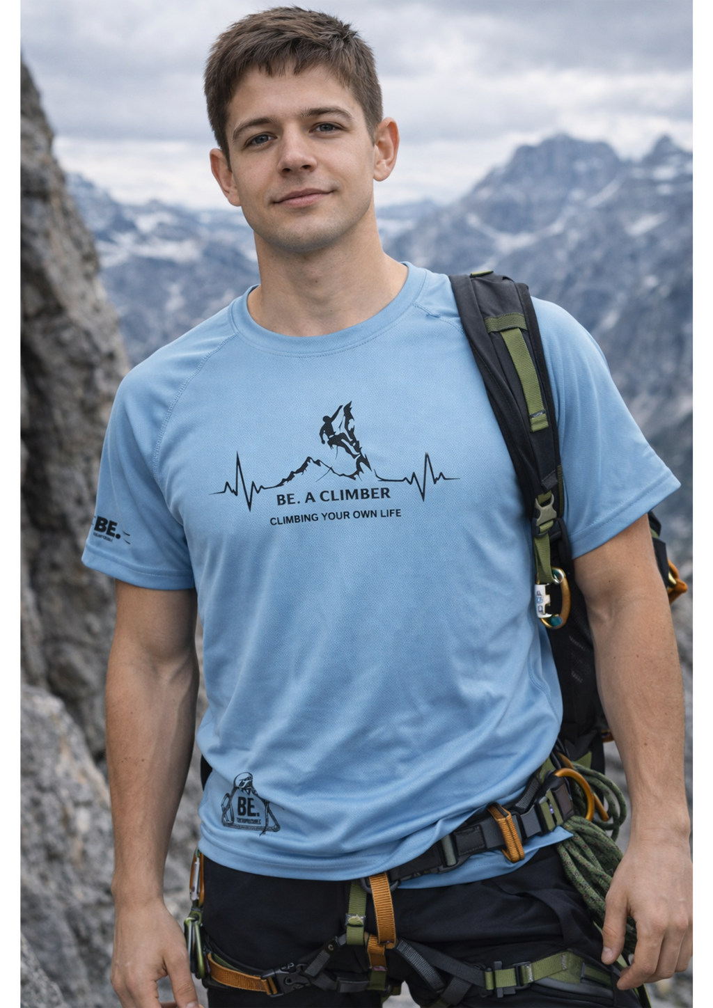 CAMISETA BE. A CLIMBER 🧗poliéster sport