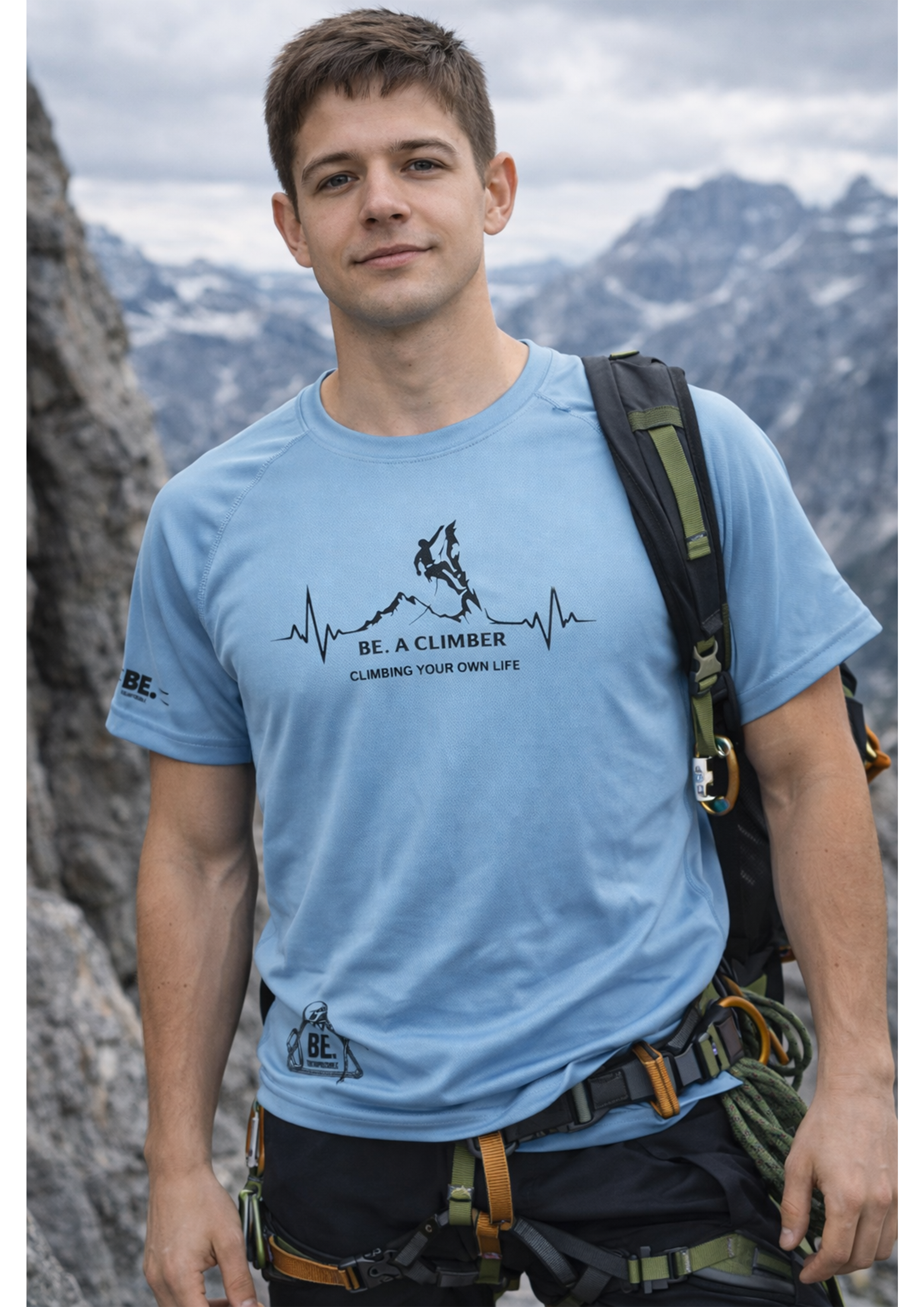 CAMISETA BE. A CLIMBER 🧗poliéster sport