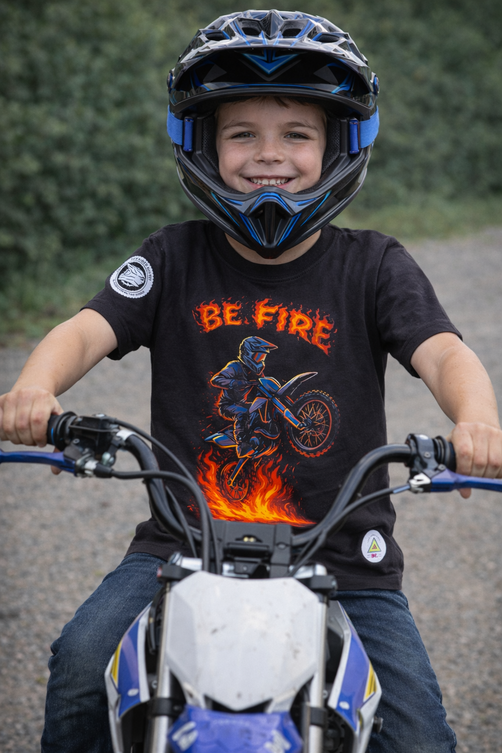 CAMISETA INFANTIL BE. FIRE -RIDER – Edición Motocross 🔥🏍️