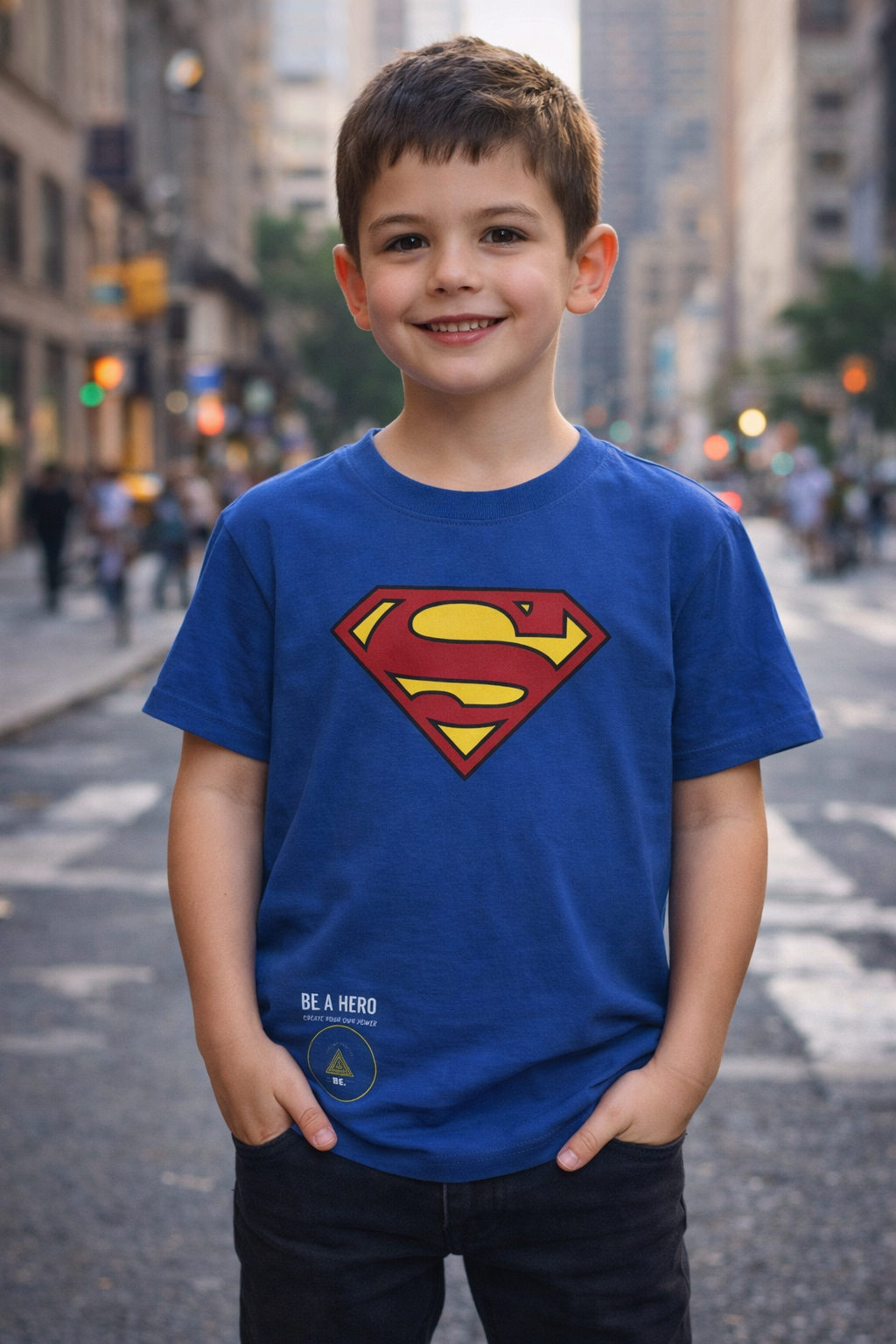 CAMISETA INFANTIL BE. A HERO – SUPERMAN EDITION💙🦸‍♂️