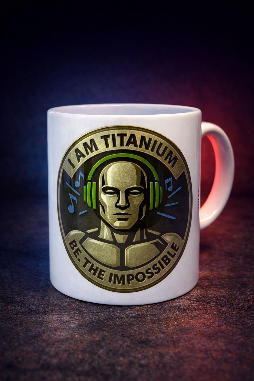 Taza musical “I AM TITANIUM - Ocher” – Edición BE. THE IMPOSSIBLE