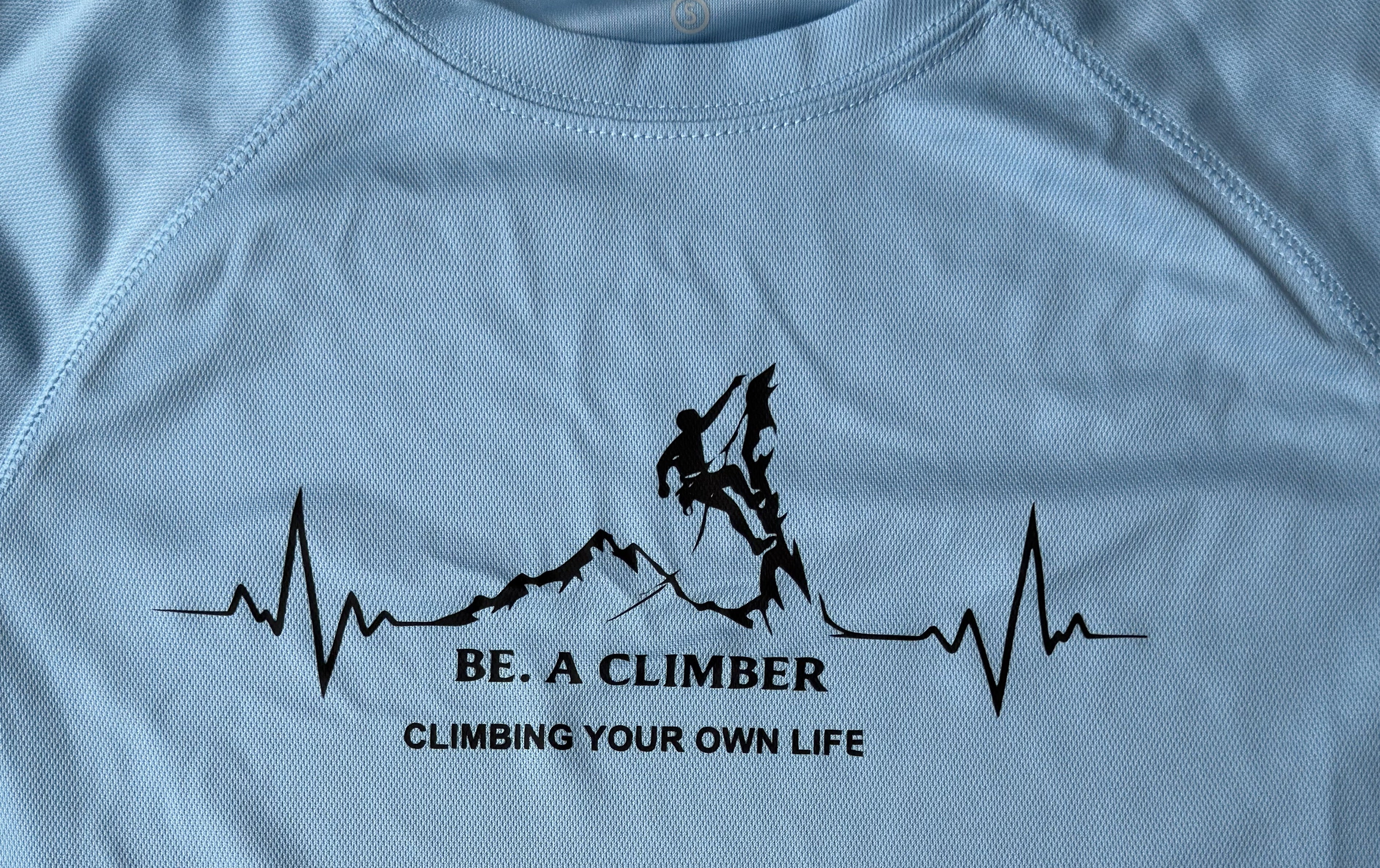 CAMISETA BE. A CLIMBER 🧗poliéster sport