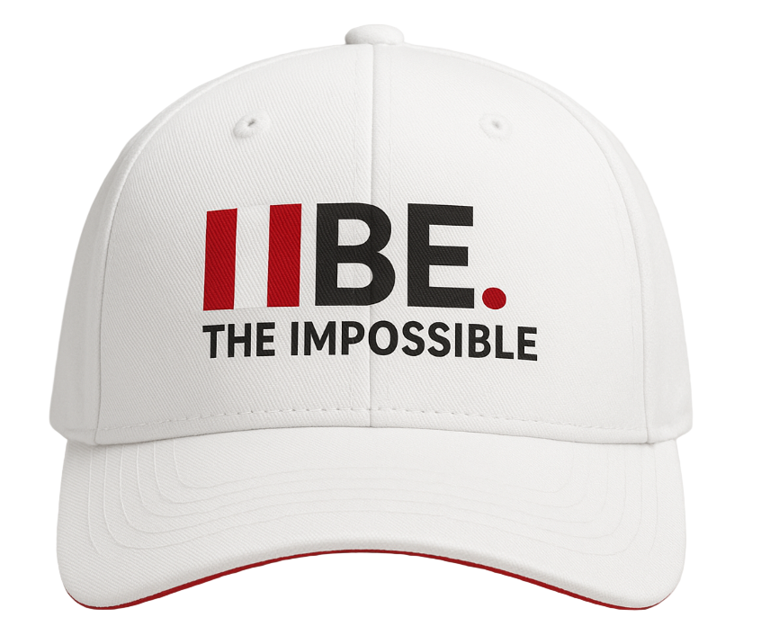Gorra Blanca “BE. THE IMPOSSIBLE” – Edición Perú