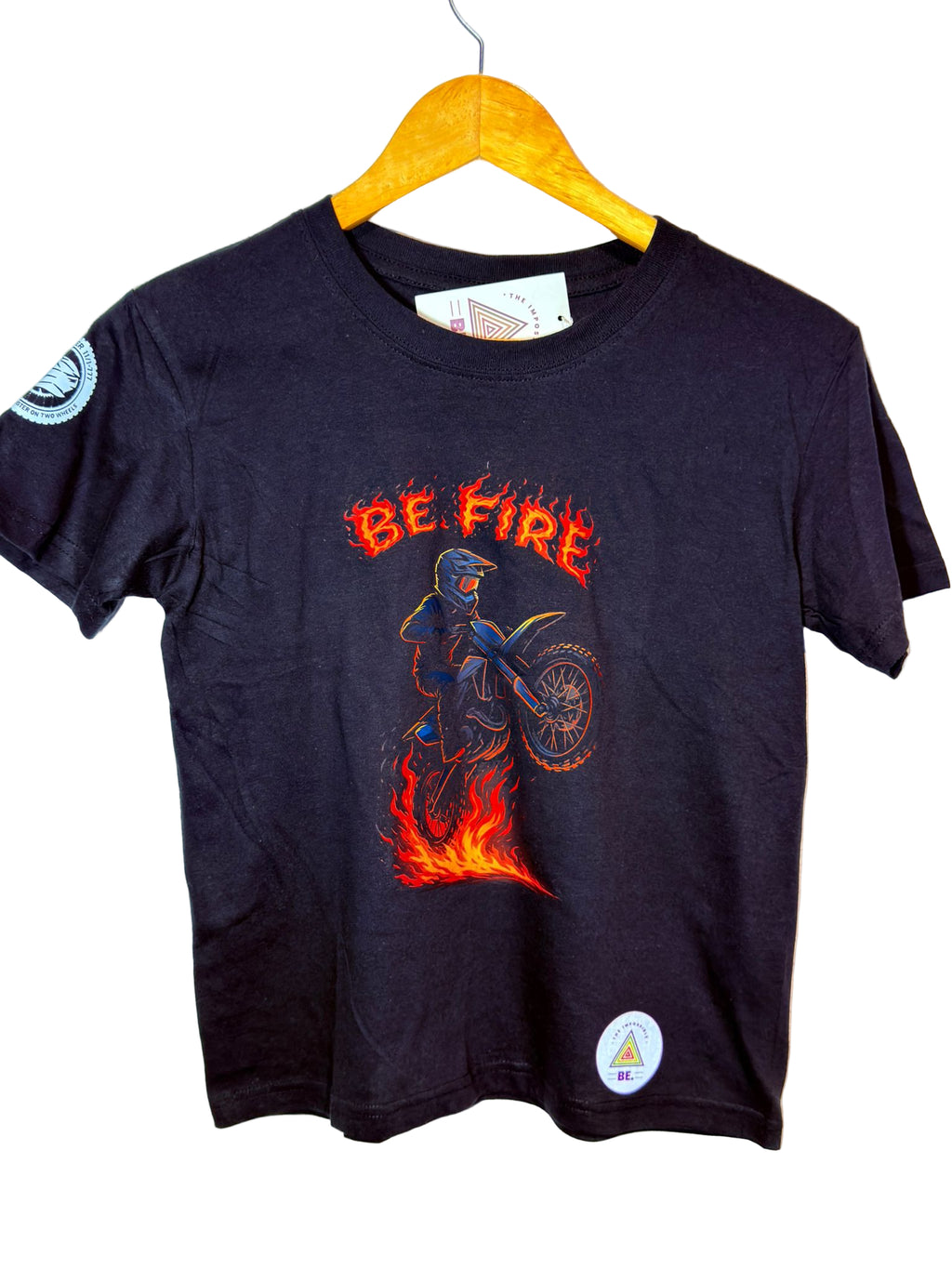 Camiseta “BE. RIDER” – Edición Libertad y Fuego Motocross 🔥🏍️