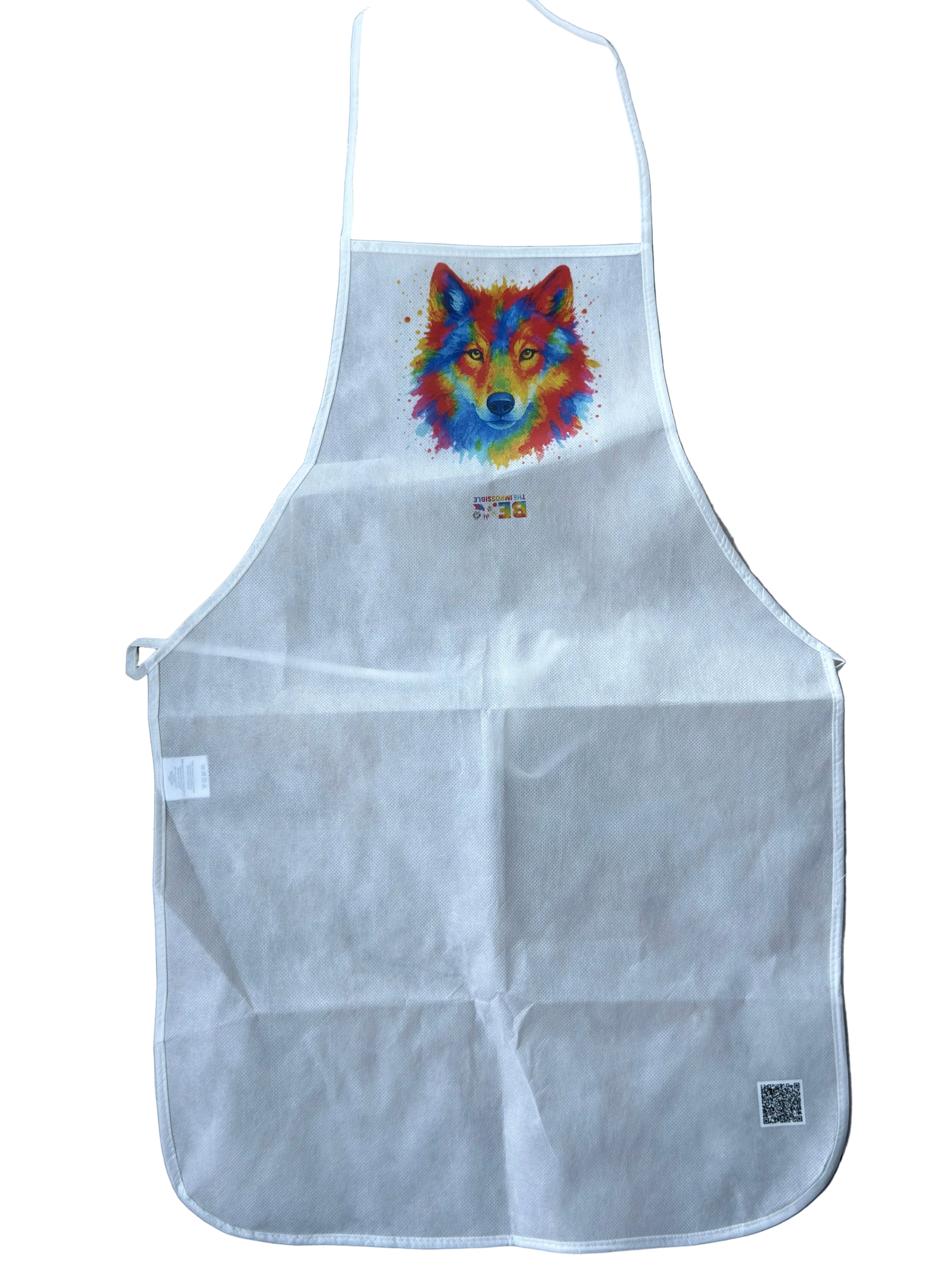 Delantal BE.  🎨🐺lobo en acuarela