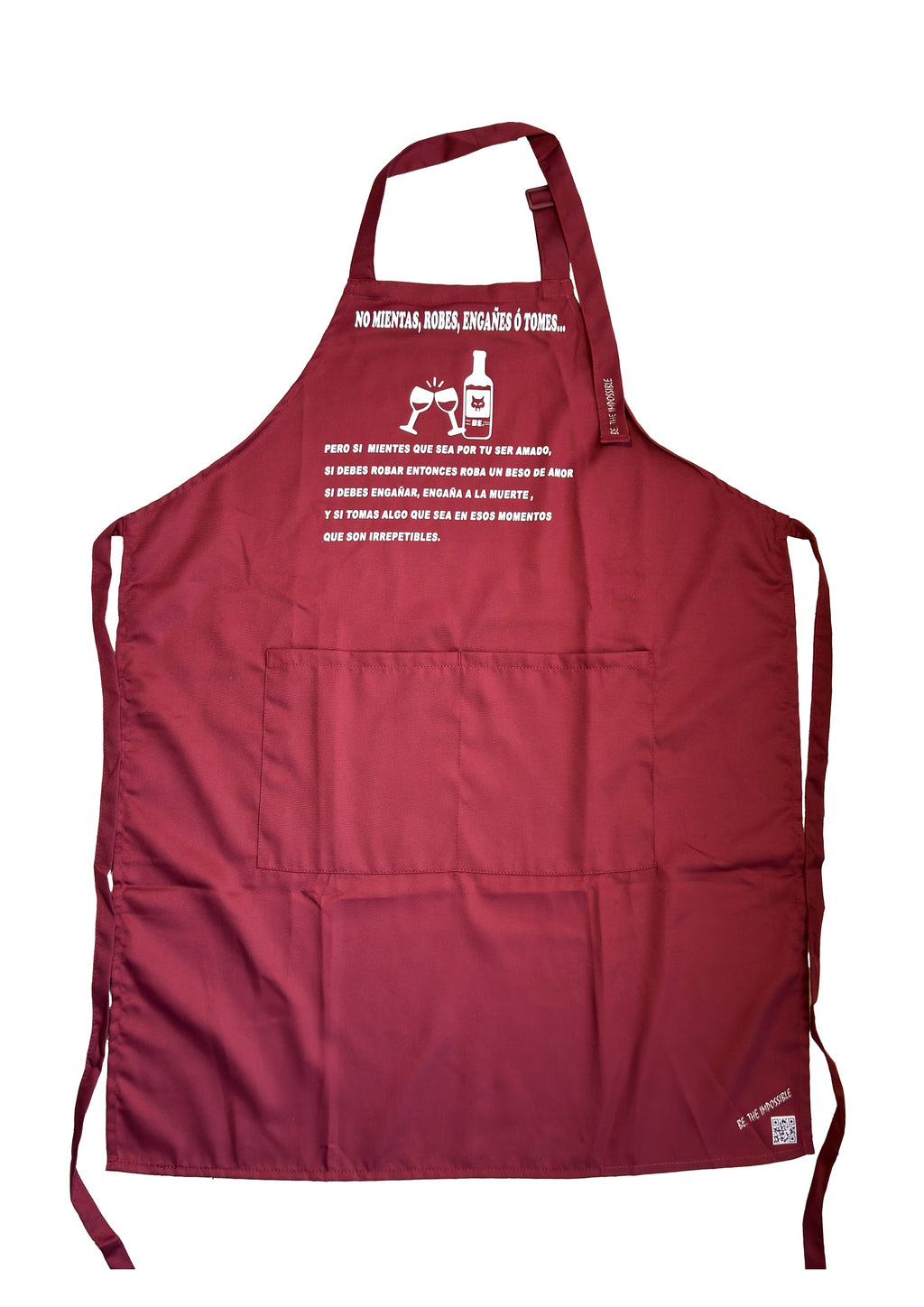 DELANTAL BOLSILLOS-  BE. — Brindis Inolvidable Edition 🍷✨