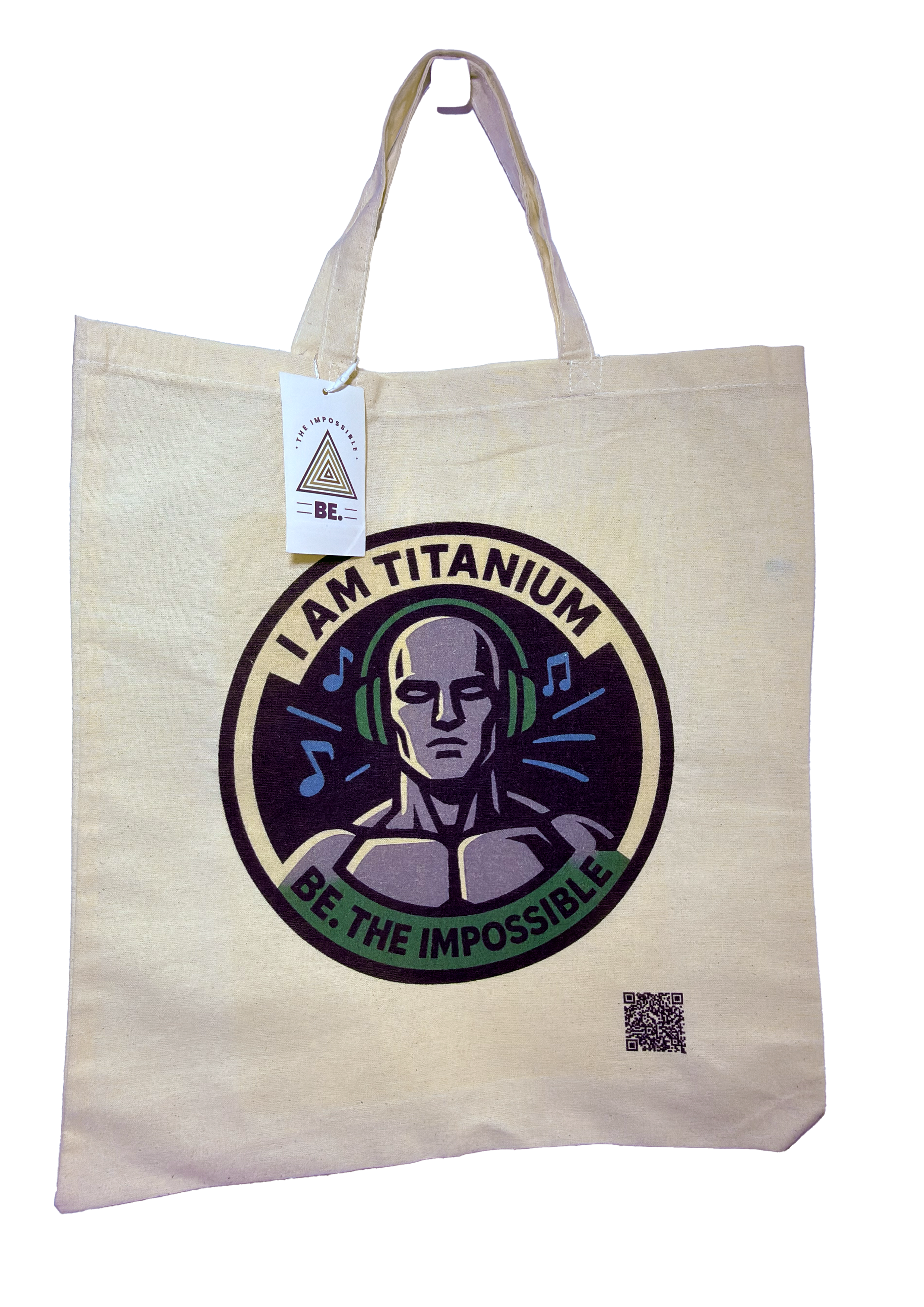 Bolsa de algodón BE. TITANIUM – Unbreakable Sound Edition 🦾🎧
