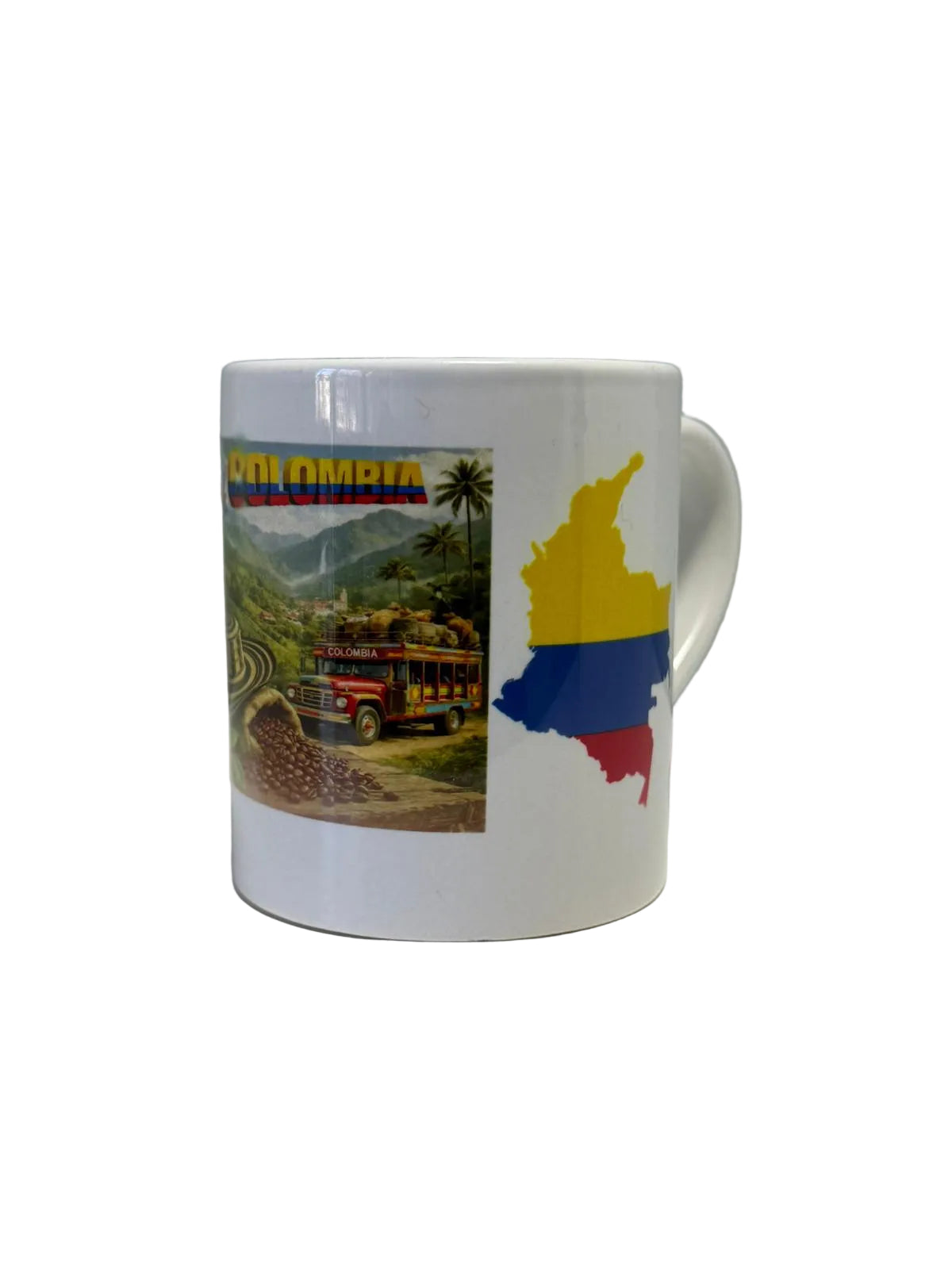 Taza colombia mariposas y mapa