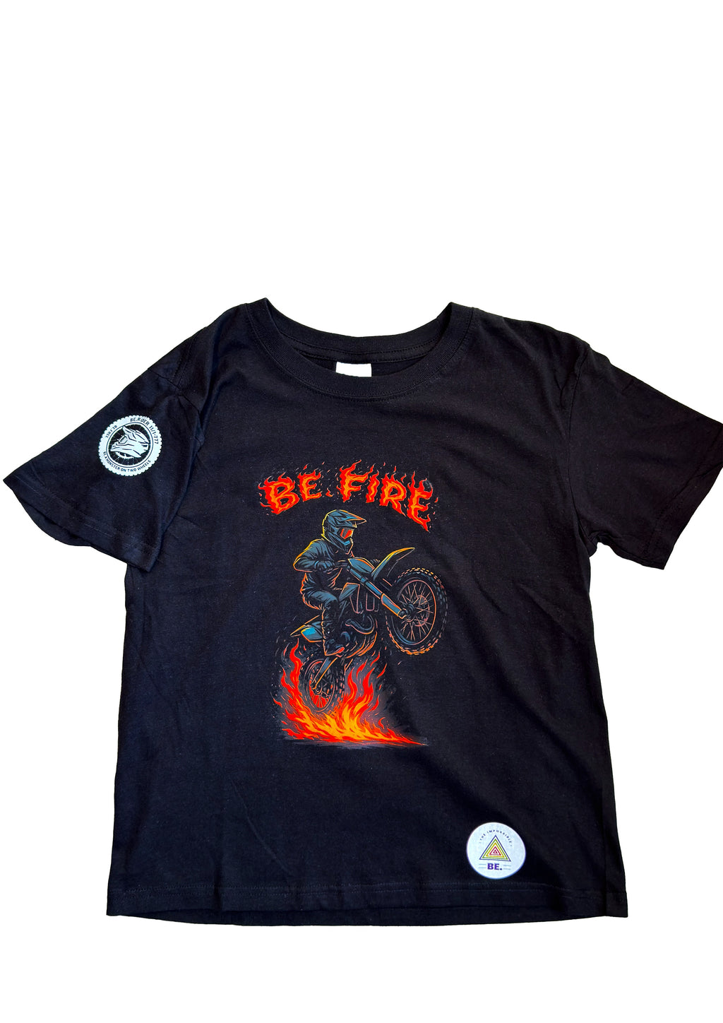 CAMISETA INFANTIL BE. FIRE -RIDER – Edición Motocross 🔥🏍️