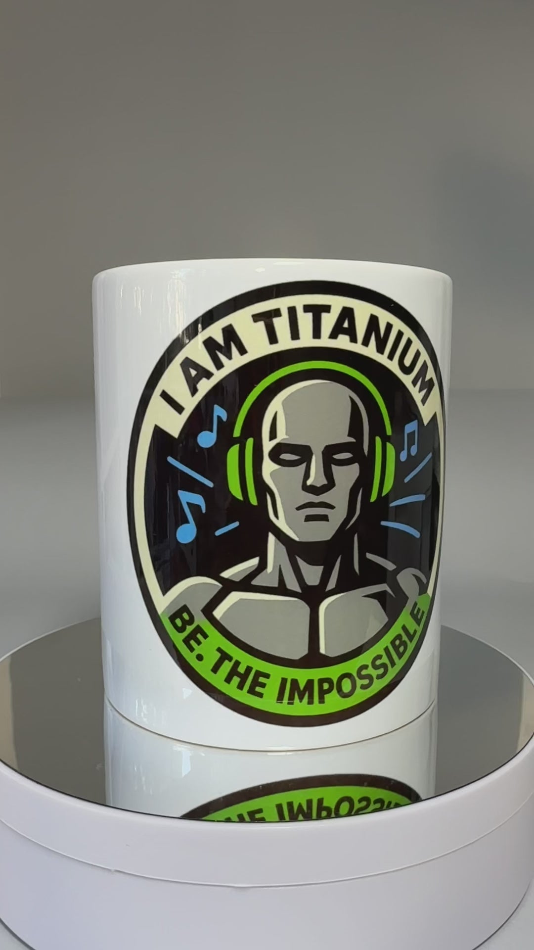 Taza musical “I AM TITANIUM - Green” – Edición BE. THE IMPOSSIBLE