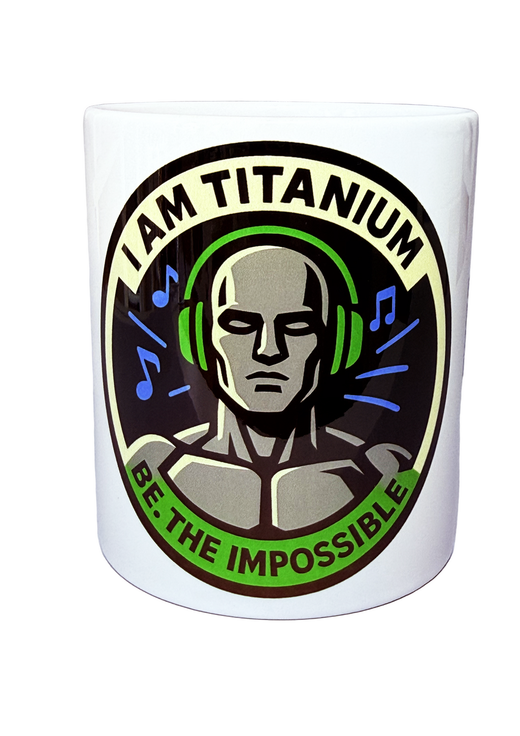 Taza musical “I AM TITANIUM - Green” – Edición BE. THE IMPOSSIBLE