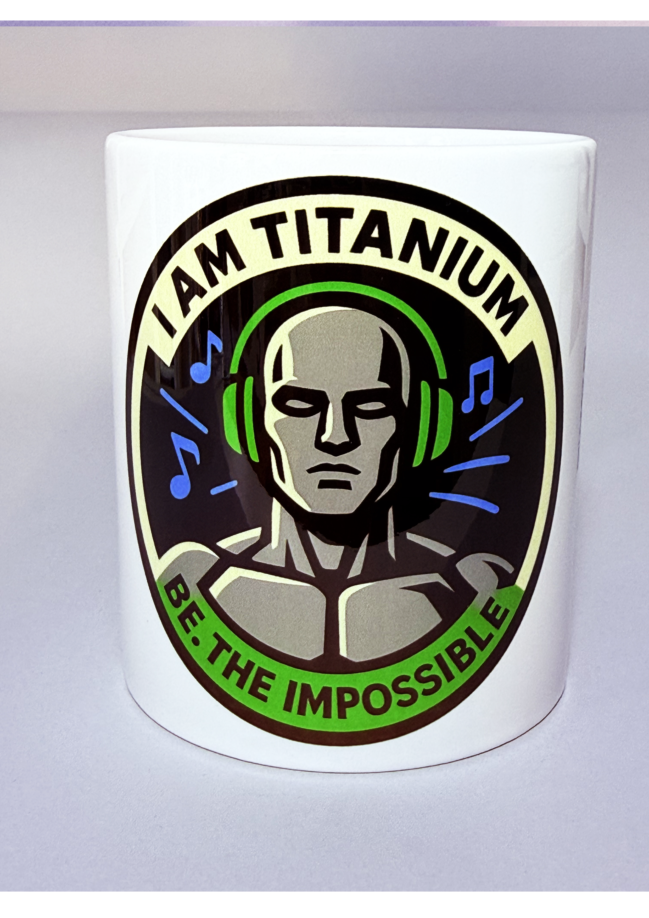 Taza musical “I AM TITANIUM - Green” – Edición BE. THE IMPOSSIBLE