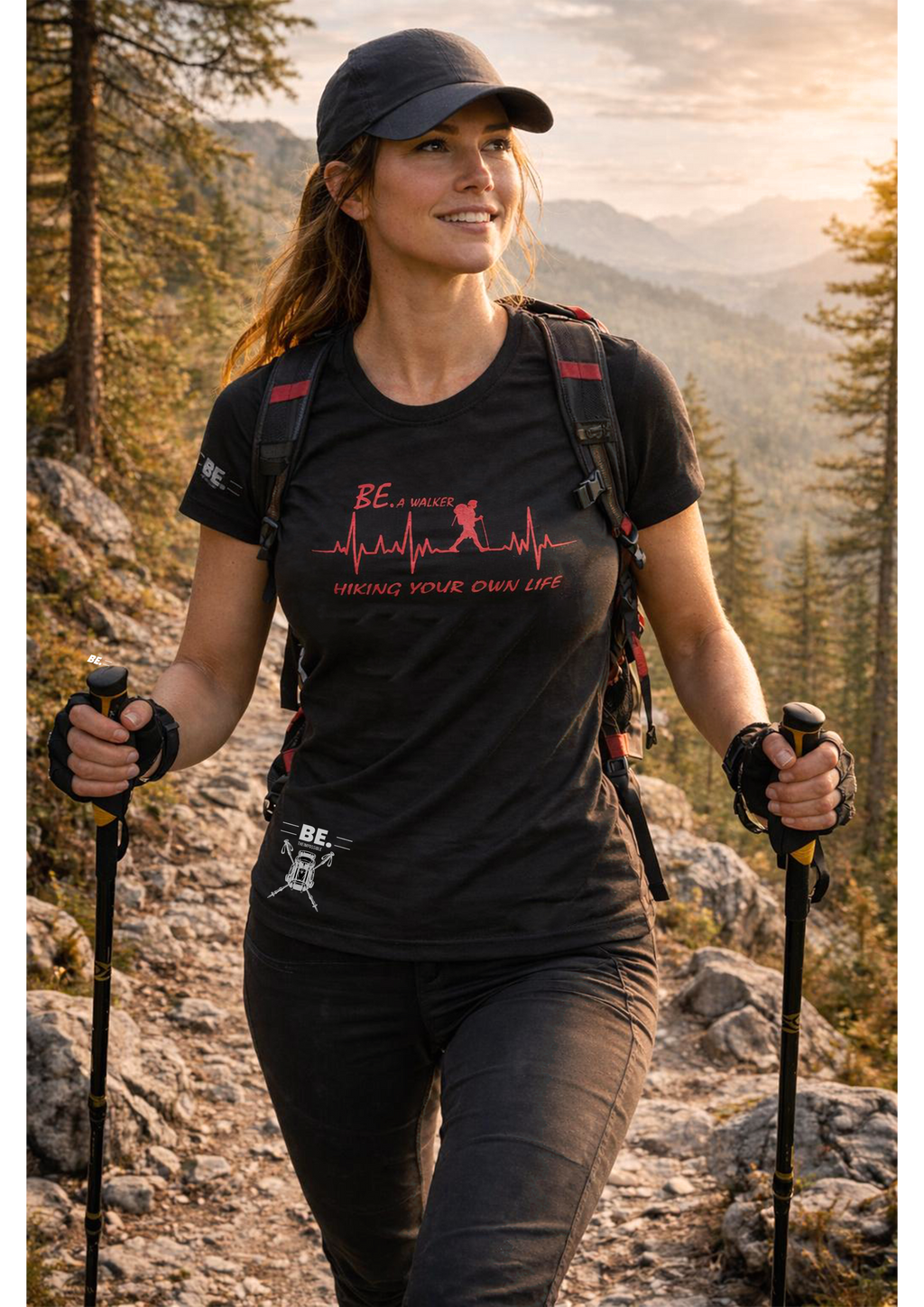 CAMISETA BE. A WALKER – Hiking Your Own Life / Mujer