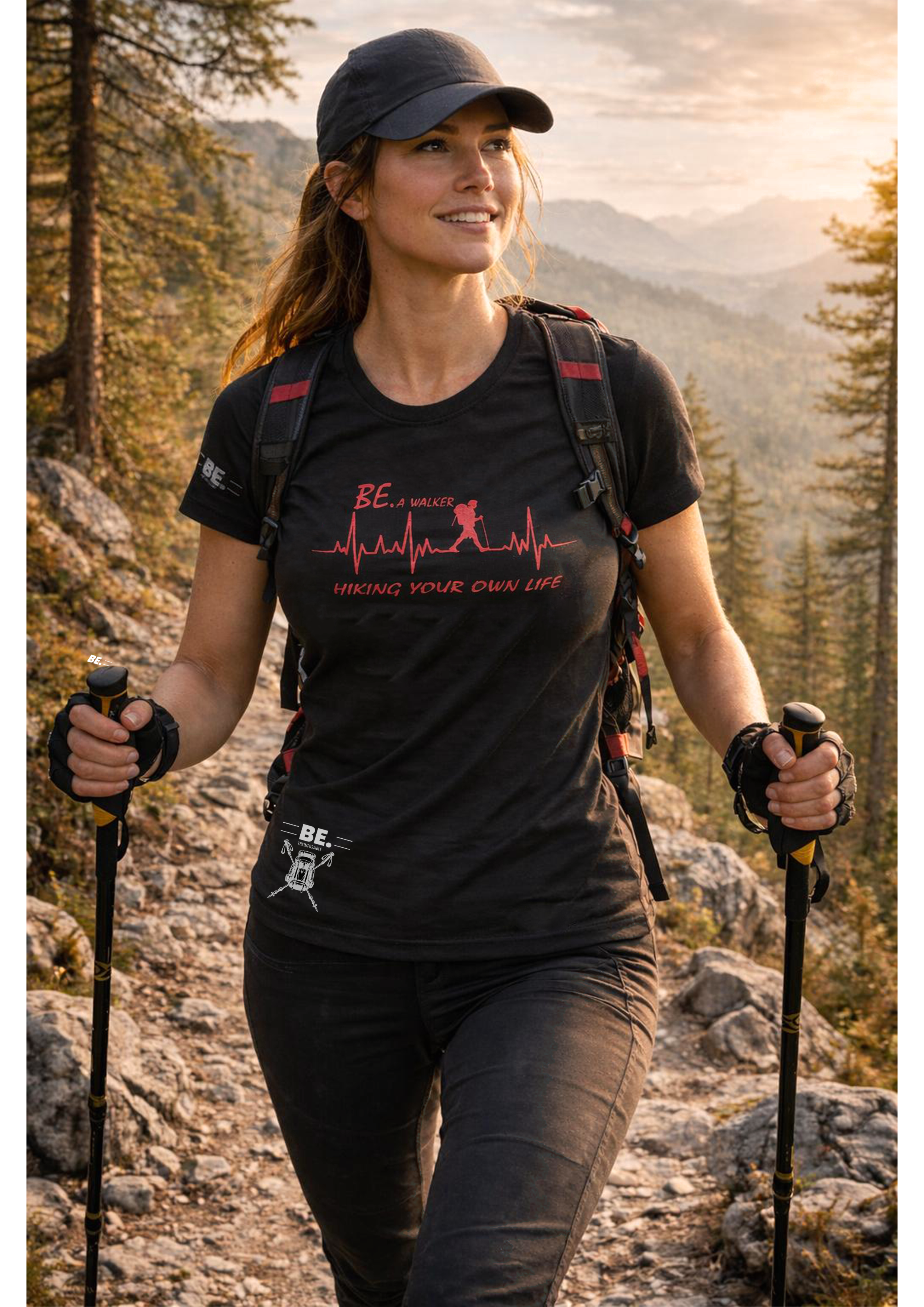 CAMISETA BE. A WALKER – Hiking Your Own Life / Mujer